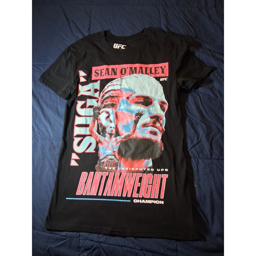 Sean O'Malley UFC Bantamweight Champion Black Graphic Print T-Shirt Womens Small